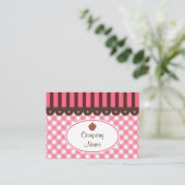 Cupcake Bakkerij Visitekaartjes (Staand voorkant)