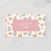 Cupcake Bakkerij Zakelijke Loyaliteit Kaart Klantenkaartje (Achterkant)