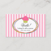 Cupcake bakkerijroze visitekaartje (Voorkant)