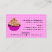 Cupcake bakkerijroze visitekaartje (Achterkant)
