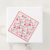 Cupcake Bakpatroon Roze Paars Bedankjes Labels (In situ)