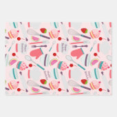 Cupcake bakpatroon roze Paarse Inpakpapier Vel (Voorkant 2)