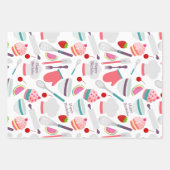 Cupcake bakpatroon roze Paarse Inpakpapier Vel (Voorkant)