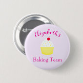 Cupcake Bakteam Verjaardag Ronde Button 5,7 Cm (Voorkant /achterkant)