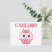 Cupcake Bandit Briefkaart (Staand voorkant)