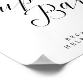 Cupcake Bar Chic Bruidsfeest of Trouwfeest Bord Poster (Hoek)