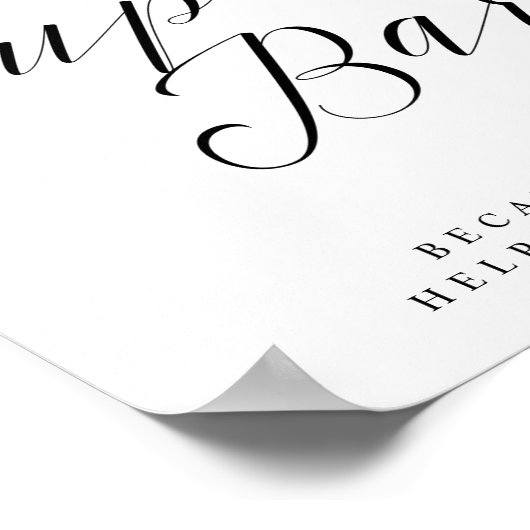 Cupcake Bar Chic Bruilofts- of Trouwfeestbord Poster (Hoek)