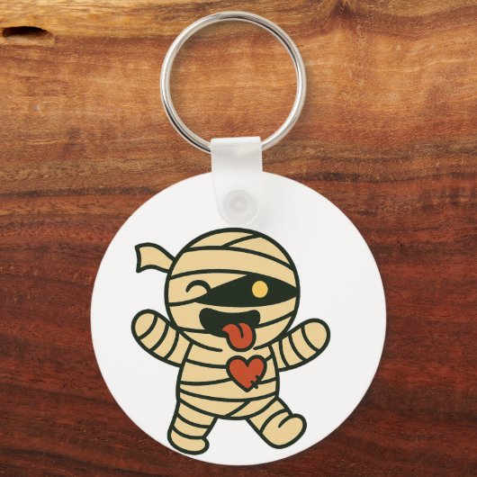 Cupcake Bat & Mummy Heart Sleutelhanger (Achterkant)