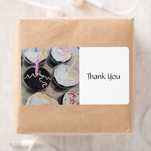 Cupcake Bedankt Etiket (Insitu)