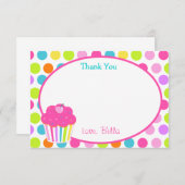 Cupcake Bedankt voor je kaarten (Voorkant / Achterkant)