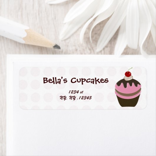 cupcake bedrijf retour adres label (Insitu)