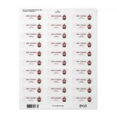 cupcake bedrijf retour adres label (Full Sheet)
