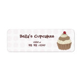 cupcake bedrijf retour adres label (Voorkant)