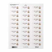 cupcake bedrijf retour adres label (Full Sheet)