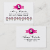 Cupcake beloont Kaart Sjabloon Klantenkaartje (Voorkant / Achterkant)