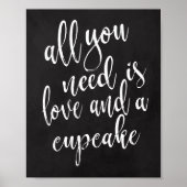 Cupcake bevoordeelt 8 x 10 bord bruiloft poster (Voorkant)