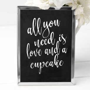 Cupcake bevoordeelt 8 x 10 bord bruiloft poster