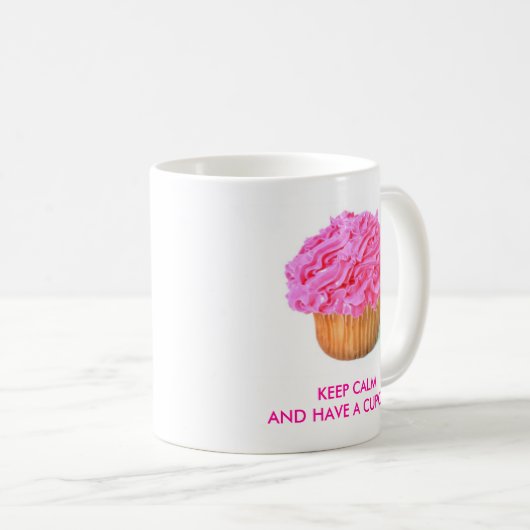cupcake, BEWAREN KALMAND HEBBEN EEN CUPCAKE Koffiemok (Voorkant rechts)