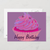 Cupcake Birthday Briefkaart (Voorkant / Achterkant)