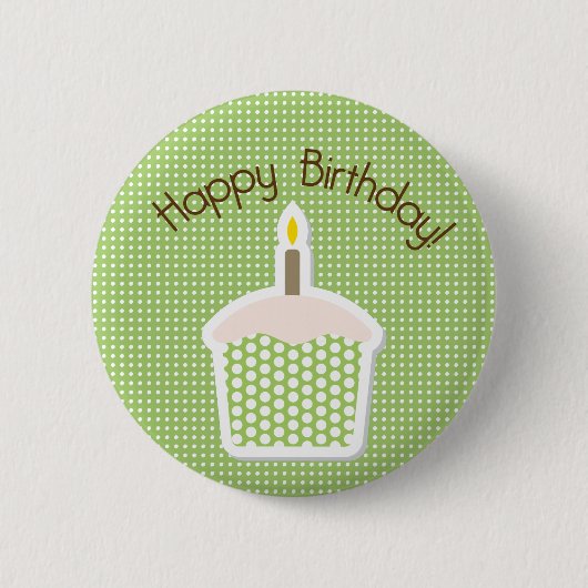 Cupcake Birthday Button (Voorkant)