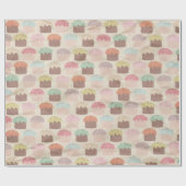  Cupcake Birthday Cadeaupapier (Vlak)