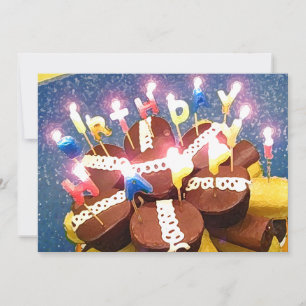 Cupcake Birthday Invitation Kaart