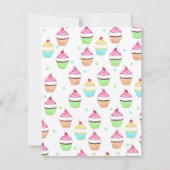 Cupcake Birthday Invitation Kaart (Achterkant)
