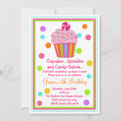 Cupcake Birthday Invitation Kaart (Voorkant)
