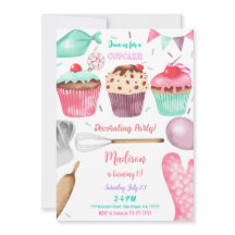Cupcake Birthday Invitation