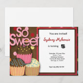 Cupcake Birthday Kaart (Voorkant / Achterkant)