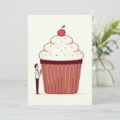 Cupcake Birthday-kaart Feestdagenkaart (Staand voorkant)