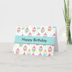 Cupcake Birthday-kaart Kaart