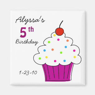 Cupcake Birthday Magnets Magneet