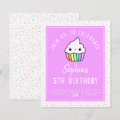 Cupcake Birthday Party Budget (Voorkant / Achterkant)