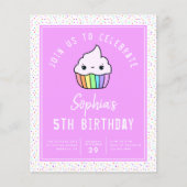 Cupcake Birthday Party Budget (Voorkant)