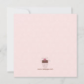 Cupcake Birthday Party Invitation Kaart (Achterkant)