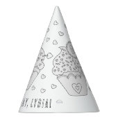 Cupcake Birthday Party - Kleur uw eigen Pet Feesthoedjes (Rechts)