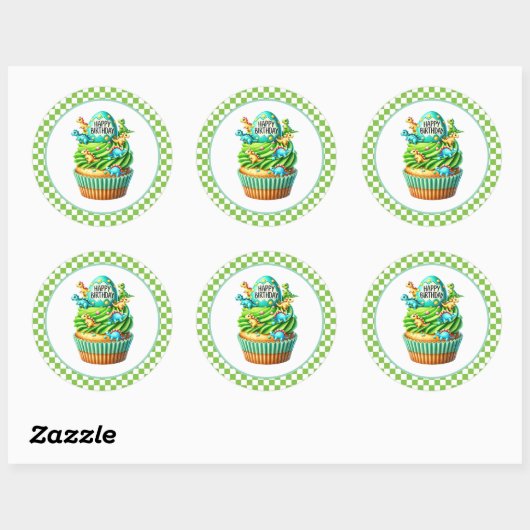 Cupcake Birthday Stickers (Vel)