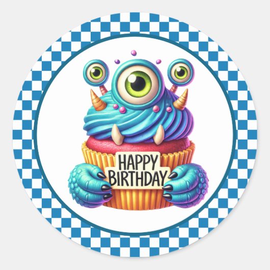Cupcake Birthday Stickers (Voorkant)