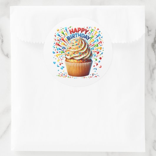 Cupcake Birthday Stickers (Tas)