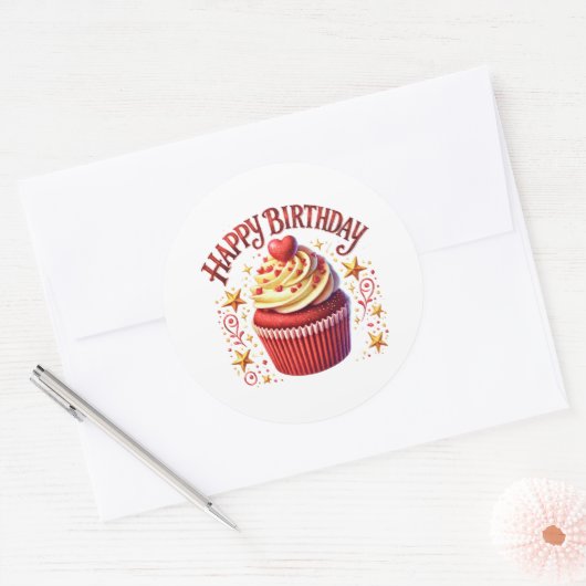 Cupcake Birthday Stickers (Envelop)