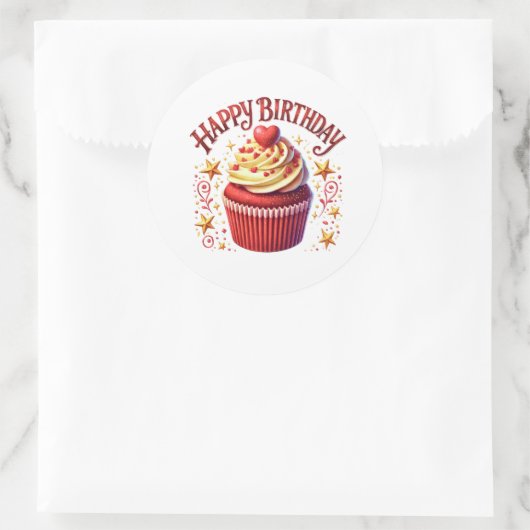 Cupcake Birthday Stickers (Tas)