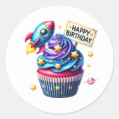 Cupcake Birthday Stickers (Voorkant)