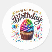 Cupcake Birthday Stickers (Voorkant)