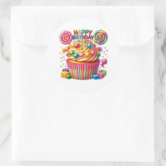 Cupcake Birthday Stickers (Tas)