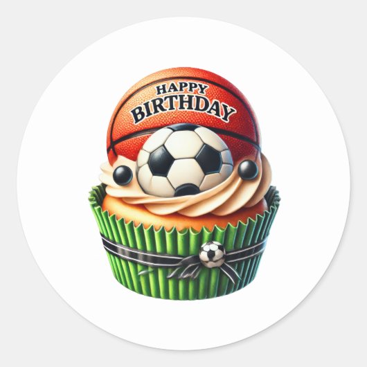 Cupcake Birthday Stickers (Voorkant)