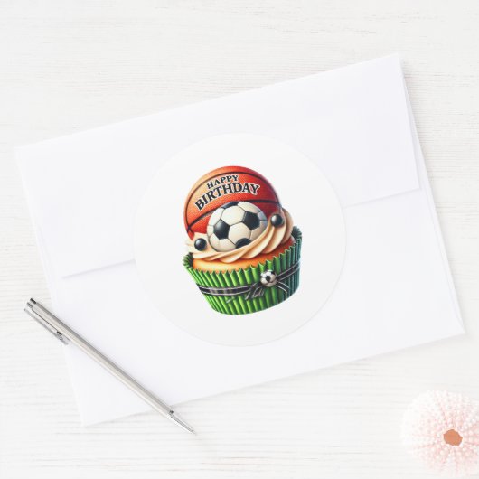 Cupcake Birthday Stickers (Envelop)