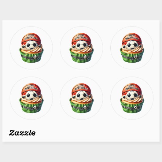 Cupcake Birthday Stickers (Vel)