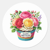 Cupcake Birthday Stickers (Voorkant)