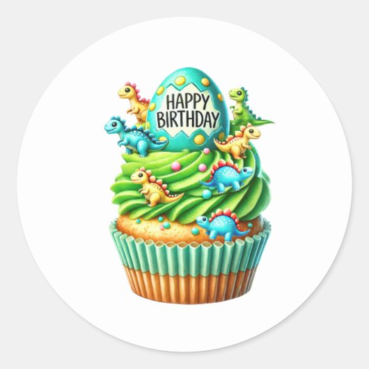Cupcake Birthday Stickers (Voorkant)
